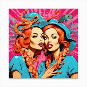 Octopus Sisters 1 Canvas Print