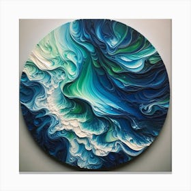 Blue And Green Swirls Canvas Print