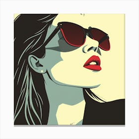 Girl With Sunglasses 1 Canvas Print