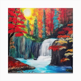 Autumn Waterfall Canvas Print