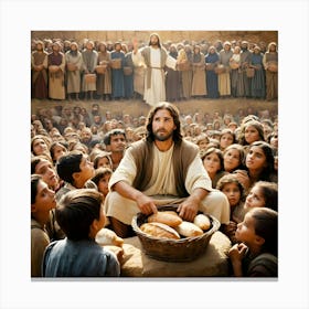 Jesus In The Crowd Canvas Print