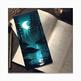 Moonlight In The Forest Canvas Print