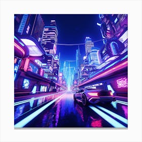 Futuristic City Canvas Print