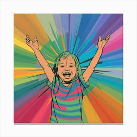 Happy Little Girl 1 Canvas Print