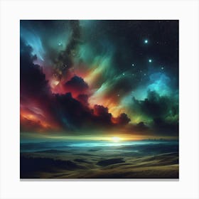 Cloudy Night Sky Canvas Print