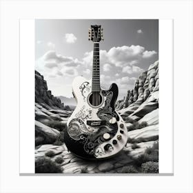 Yin and Yang in Guitar Harmony 24 Canvas Print