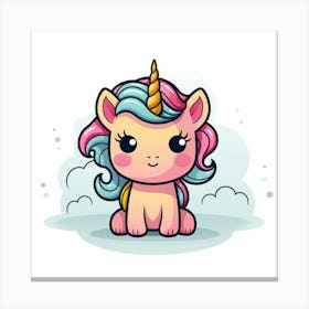 Cute Unicorn 351 Canvas Print