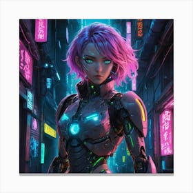 Girl In A Robot Suit Canvas Print