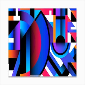 Abstract Painting,Gradient geometric background Canvas Print