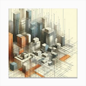 Abstract Cityscape 15 Canvas Print