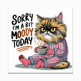 Sorry I'M A Bit Moody Today Canvas Print