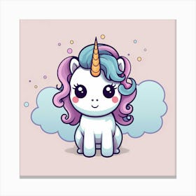 Cute Unicorn 107 Canvas Print