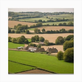 Aerial View Of A Farm 7 Canvas Print