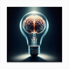 Brain In A Light Bulb 1 Canvas Print