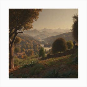 Village In The Mountains 14 Canvas Print