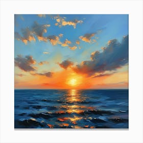 Sunset Over The Ocean 17 Canvas Print