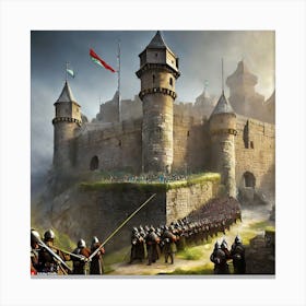 Of A Medieval Castle Canvas Print