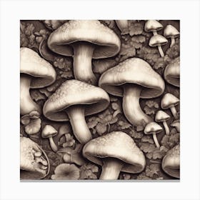 Mushroom Print 4 Canvas Print