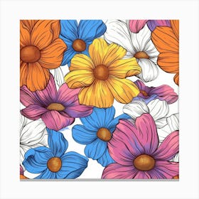 Seamless Floral Pattern 2 Canvas Print