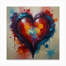 Heart Painting Canvas Print