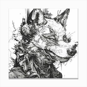 Wolf In The City Canvas Print