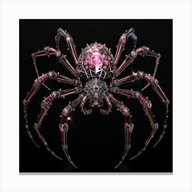 Spider With Crystals Canvas Print