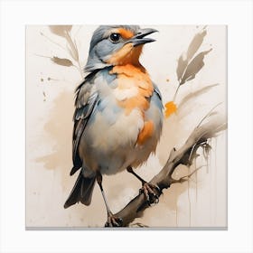 Bird on the tree Canvas Print