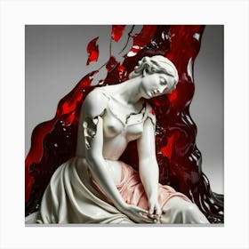 'Dying Woman' Canvas Print