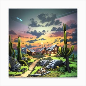 Cactus Desert Canvas Print