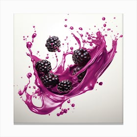 Blackberry Splash 3 Canvas Print
