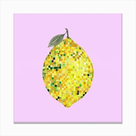 Disco Ball Lemon Canvas Print