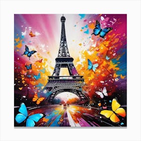 Paris With Butterflies 159 Canvas Print