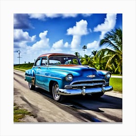 Classic Car On The Road 12 Canvas Print