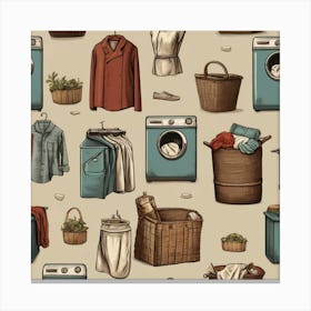 Default Default Vintage And Retro Laundry Aestethic 3 (1) Canvas Print