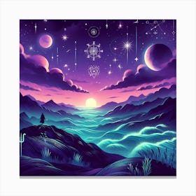 Psychedelic Landscape Canvas Print