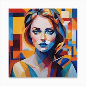 Girl With Blue Eyes Canvas Print