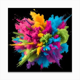 Colorful Powder Explosion Canvas Print