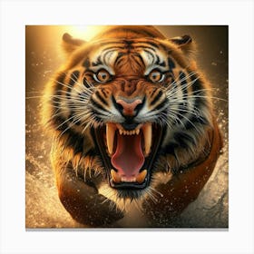 Tiger Running Canvas Print