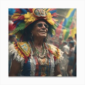 Man In A Colorful Costume 3 Canvas Print