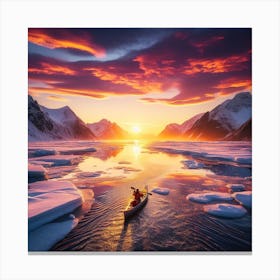 Sunset In The Arctic 1 Canvas Print