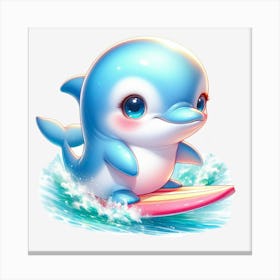 Cute Dolphin 1 Canvas Print