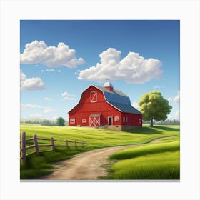Big Red Barn 3 Canvas Print