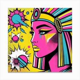 Pop Egyptian Amal Velvet Canvas Print