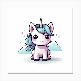 Cute Unicorn 387 Canvas Print