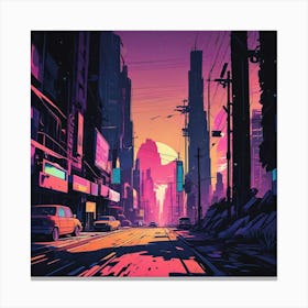 Cityscape Painting Canvas Print