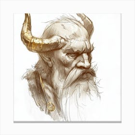 Viking Head Canvas Print