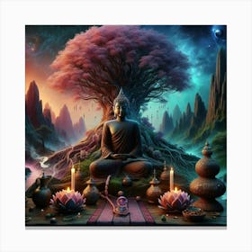Buddha In The Forest 1 Canvas Print