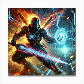 Kael Ashheart Plasma Edge Scifi Canvas Print