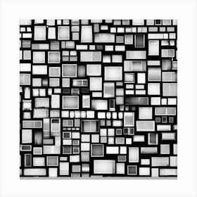 Black And White Squares 1 Canvas Print