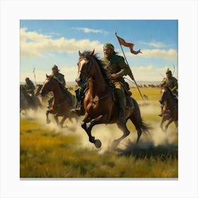 Mongol Warriors Canvas Print